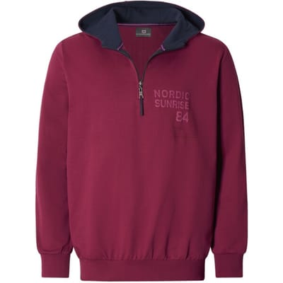 Jan Vanderstorm herren Sweatshirt - 52/54 - donkerrood - Plus Size