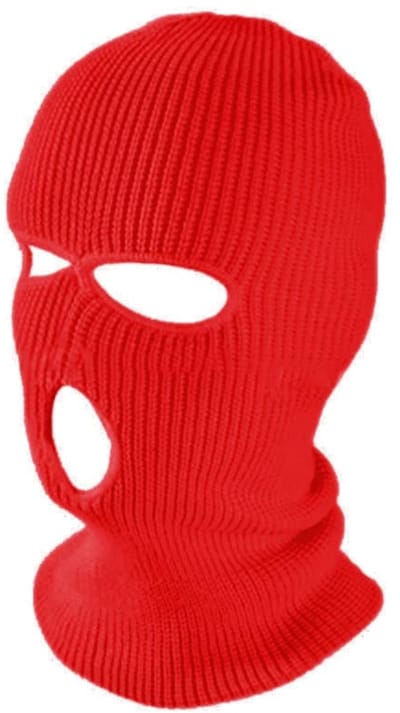 Bivakmuts - Gezichtsmasker - Balaclava - Mask - Helmmuts - Gebreid - Winddicht - Wintermasker - Ski/Motor/Outdoor masker - Nekwarmer/halswarmer - Universeel - Rood - Jonyx