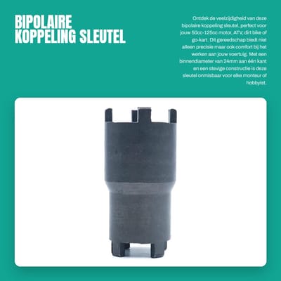 Dailygoods- Slotmoersleutel 20mm/24mm - Bipolaire Koppeling - Gereedschap - 4-pins Sleutel - Massief Staal - Duurzaam in Gebruik - Koppelingssleutel