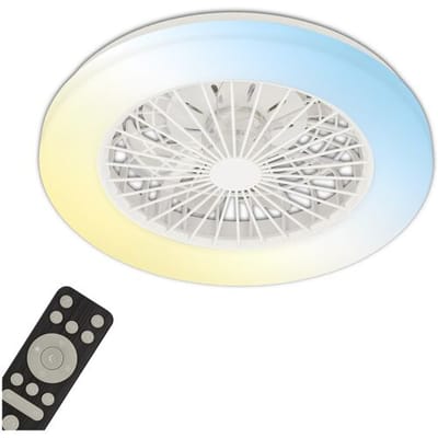 BRILONER Fantus - Plafondventilator met verlichting - LED plafondlamp met ventilator - ventilator lamp dimbaar - 5 snelheden - Ø48,5cm - wit