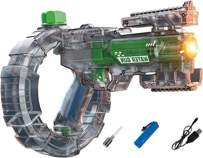 Water Speelgoed - Waterspuit Zomerspeelgoed - Buiten Spelen - Automatische Spuitfunctie - 21.5 cm - Groen