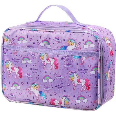 Sac à lunch dessin animé licorne grande capacité mignon pour enfants sac bento sacs pour étudiants école voyage pique-nique sacs de loisirs sacs isothermes matériau durable