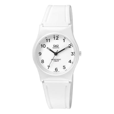 Q&Q VP34J062Y - Polshorloges - Dames - Vrouwen - Rond - Kunststof - Plastic band - Wit