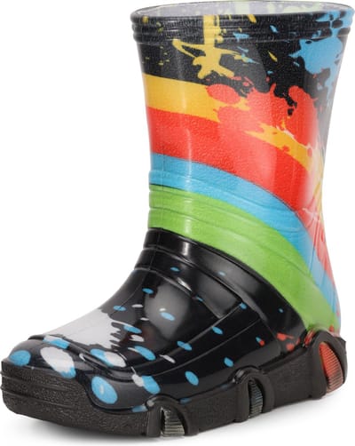Ladeheid Kinder Regenlaarzen - Rubberen Anti-Slip Zool - PVC - LA-ZT-Szuwarek2020BW - Schwarz Muster-34 - 23/24