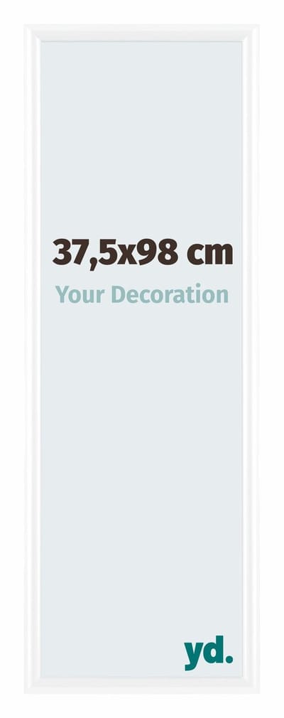 Your Decoration - Fotolijst 37,5x98 cm - Kunststof - Wit Hoogglans - Bordeaux