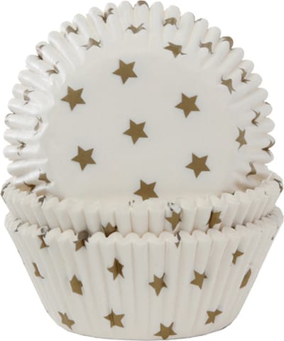 House of Marie Cupcake Vormpjes Ster Goud pk/50