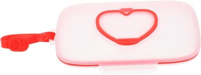 Babydoekjeshouder Reisdispenser - Doekjesdoos Etui - Draagbaar Gebruik - Gemakkelijk Te Openen - 22 x 13.5 cm - Rood