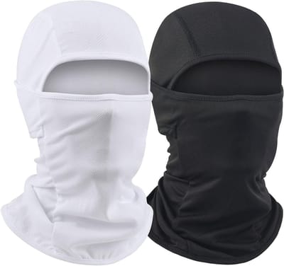 Ski Masker - Balaclava Set - Motorrijden Bescherming - UV Zon Wering - 2 Stuks - Zwart