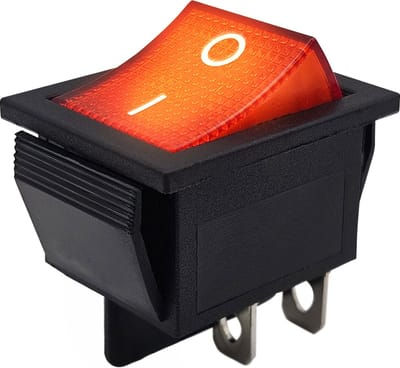 ProRide Wipschakelaar ON-OFF KCD4-202 - 2 Polig - 250V/16A - 30x22mm - Rood met controlelampje