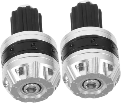 Stuurdoppen Motorfiets - Stuuruiteinden Fiets - Rijcomfort Verbeteren - Aluminiumlegering Constructie - 6 x 3.4 cm - Zilver