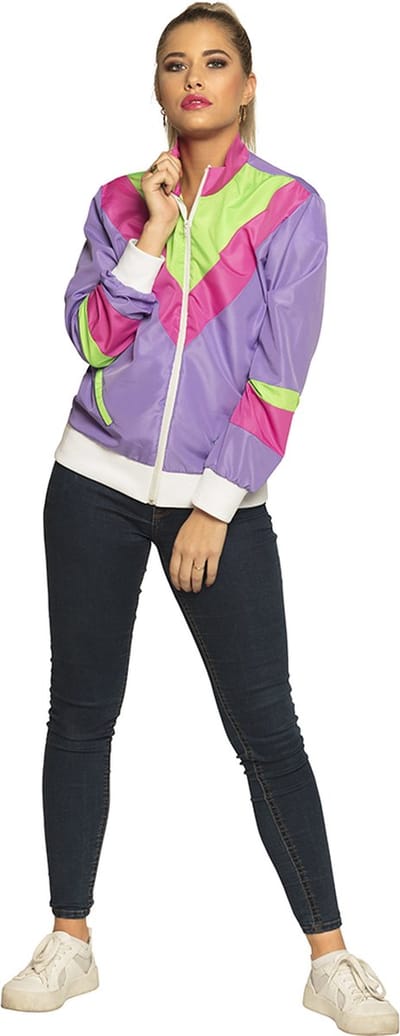 Boland - Trainingsjasje Retro babe paars (XL) - Volwassenen - - 80's & 90's - Disco