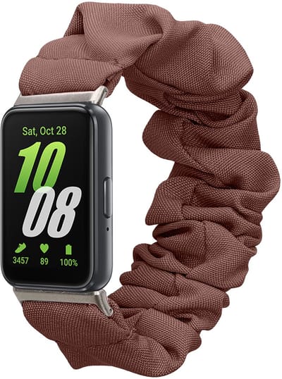 kwmobile elastisch bandje voor smartwatch - geschikt voor Samsung Galaxy Fit 3 - Horlogebandje van katoen - In druivenblauw