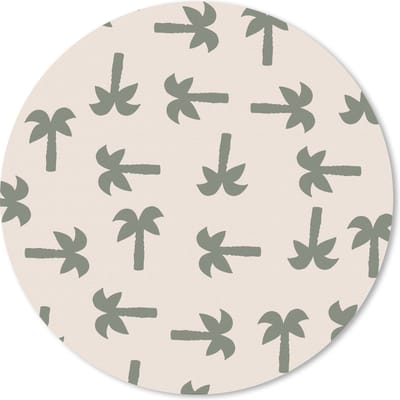 Muismat rond 20x20 cm - Mousepad Palmboom - Pastel - Patronen - Ronde muismatten