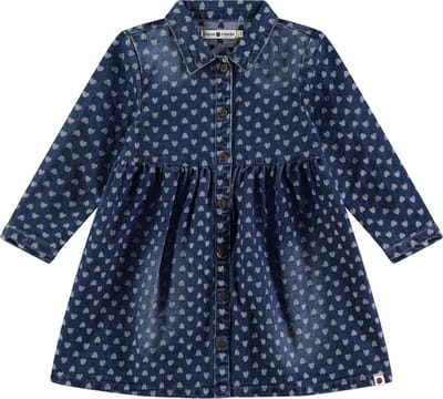 Stains & Stories girls denim dress Meisjes Jurk - Maat 92