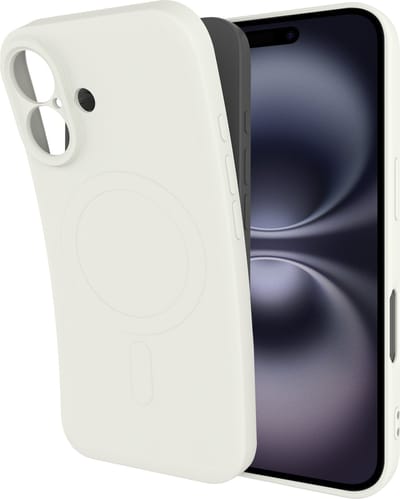 Cazy hoesje geschikt voor iPhone 16 Hoesje geschikt voor MagSafe - Color Backcover - Ivory