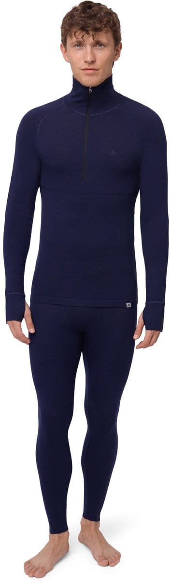 DANISH ENDURANCE Merino Wol Thermoset Heren - met Rits - Donker marineblauw - Maat XXL