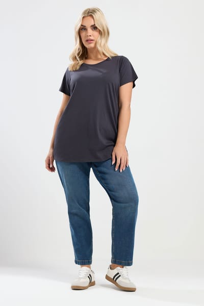 Yours Donkergrijs Core Tshirt Size 66-68
