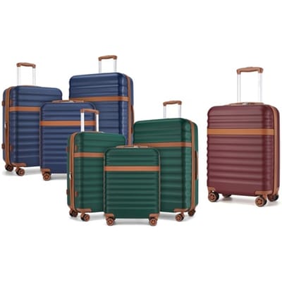 KONO ABS + PC harde koffer met 4 wielen, TSA slot trolley handbagage/koffer (55/65/75cm)