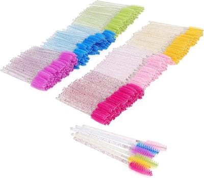 600 Pack Wimperborstels in 6 Kleuren, Mascara Borstels en Applicators voor Wimperextensions en Make-up