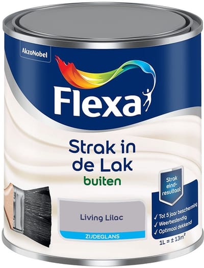 Flexa - Strak In De Lak Buitenlak Zijdeglans - Living Lilac - Mengverf - 1 L