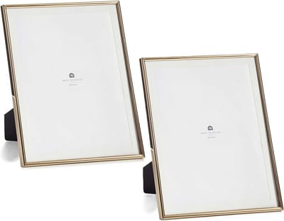 Giftdecor Fotolijstje voor 20 x 25 cm foto - 2x - goud - metaal - frame 23 x 28 cm - passe partout