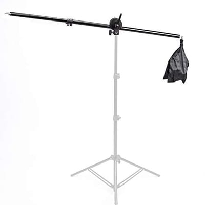 Fotografie Boom Arm met Enkele Grip Hoofd en Zandzak – Telescopische Grip Arm voor Verlichting, Statief en Softbox