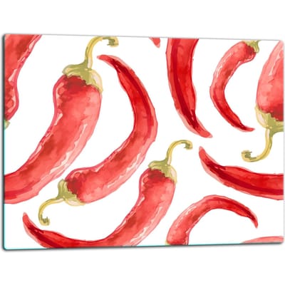 TMK ArtDeko - Snijplank Glas - 52x40 cm - Paprika - Veilig en Stijlvol