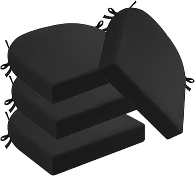 Tuinkussenset 4 stuks - Zitkussens Buiten - Comfortabel Zitten - Waterafstotend Polyester - 50 x 50 cm - Grijs