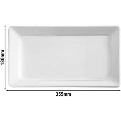 GGM Gastro (6 Stück) Tablett - PURE - Melamin - 355x180mm - Höhe: 30mm