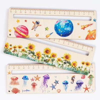 Houten Leesregels - Bladwijzers Kinderen - Lezen Bevorderen - Innovatief 2-in-1 Design - 3 Stuks - Meerkleurig