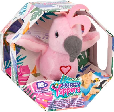 Vedes interactieve pluche vogel Happy Yappers Kakadu met geluid.