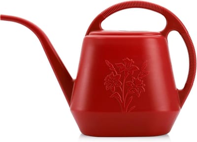 Plastic Gieter - Waterplanten Bak - Planten Water Geven - Lange Smalle Tuit - 4 Liter Inhoud - Rood
