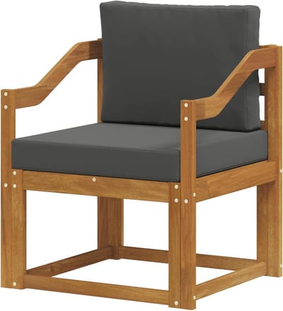 Tuinbank Acaciahout - Buitenbank Polyester - Buiten Ontspannen - Moderne Sectie Meubels - 67x63x73cm - Naturel