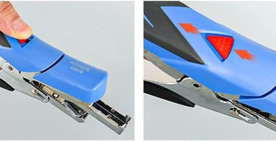 Handmatige Nietmachine - Bureau Nietmachine - Documenten Binden - Ergonomische Handgreep - 25 Vel Capaciteit - Grijs Blauw