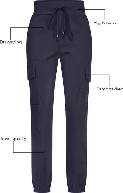 Mi Piace Travel Cargo Broek Dames - Navy - Maat XS/34 - 202307