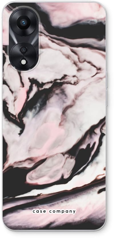 Case Company® - Hoesje geschikt voor Oppo A78 5G hoesje - Roze stroom - Soft Cover Telefoonhoesje - Bescherming aan alle Kanten en Schermrand