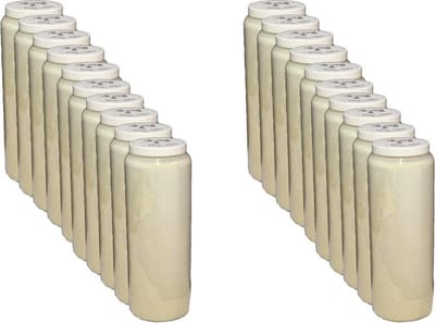 Max-candle van Spaas - 9-dagenbranders - 20 stuks - Wit