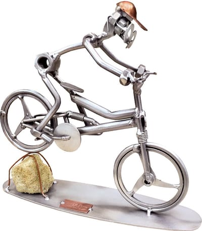 Hinz & Kunst smeedwerkfiguur vrije tijd "mountainbike downhill"