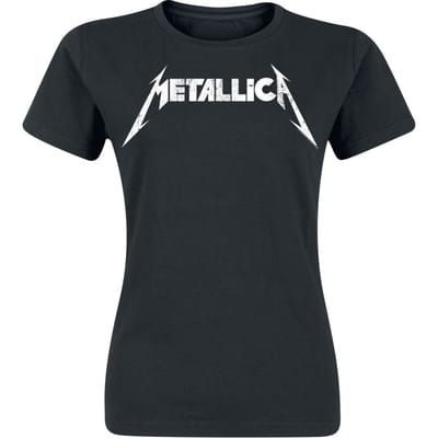 Metallica T-shirt - Textured Logo - S tot XXL - voor Vrouwen - zwart