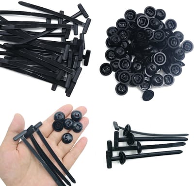 Dailygoods - 100 stuks nylon kabelbinders, universele kabelbinders, gesp, zelfborgende kabelbinderhouder, robuuste kabelbinders, uv-bestendig, zwart, voor dagelijkse autoreparatie