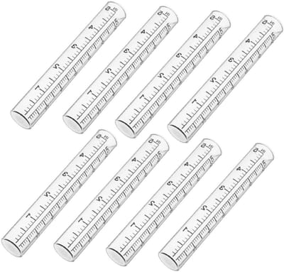 Regenmeter Vervanging - Regenbuis - Weer Nauwkeurig Meten - Duurzaam Glasontwerp - 8 Stuks - Transparant