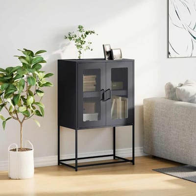 vidaXL - Hoge - kast - 68x39x107 - cm - staal - antracietkleurig