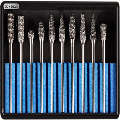 carmdering - Frezensets –Frezensets- Frezen accesoires – Set van 10 frezen – Mini frezenset van Wolfaamcarbide – Multitool accessoiresset geschikt voor multitools