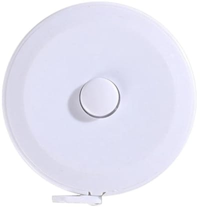 Lichaamsmeetlint, zacht meetlint, intrekbaar meetlint lichaam kleermakersmeetlint dubbele schaal omtrekmeetlint kleine naaibandmaat voor kleermakersmaten lichaamsmaten wit intrekbaar lichaamsmeetlint