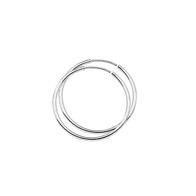 YO&NO - Oorbellen - Zilver - Oorringen - Rond - Buis - 1.7mm - 25mm - Poli - Sieraden Vrouw - Gerhodineerd - Zilver 925