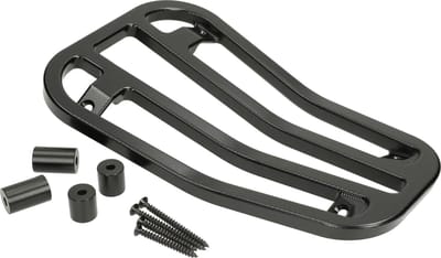 Bagagedrager treeplank CNC aluminium Vespa Primavera, Sprint zwart