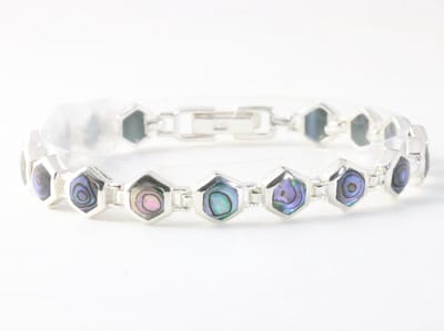 Zilveren armband met abalone schelp