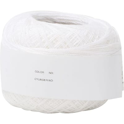 Dentelle en coton crocheté à la main, soie d'été légère et fine (6601 Blanche-Neige)