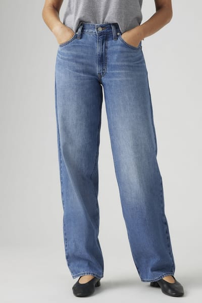 Levi's Baggy Dad Heavy Check Maat: W30L32 | Jeans Outlet | Dames | Blauw