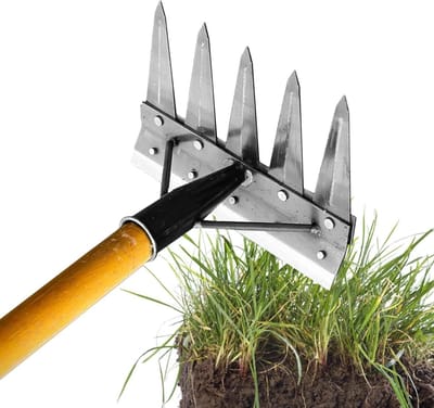 Onkruid Hark - Tuin Gereedschap - Efficiënt Onkruid Wieden - Dubbelzijdig Ontwerp - 20cm Breed - Metaal